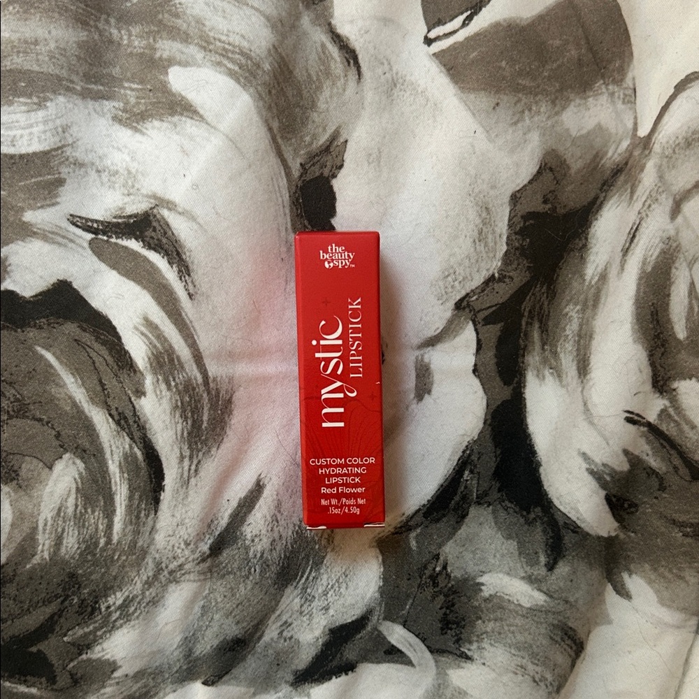NIB The Beauty Spy Custom Color Hydrating Lipstick-Red Flower, .15 Oz
